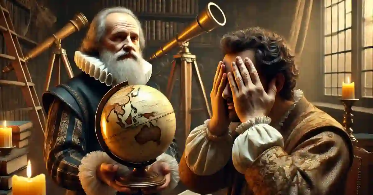 Galileo Galilei explains image by DALL-Es