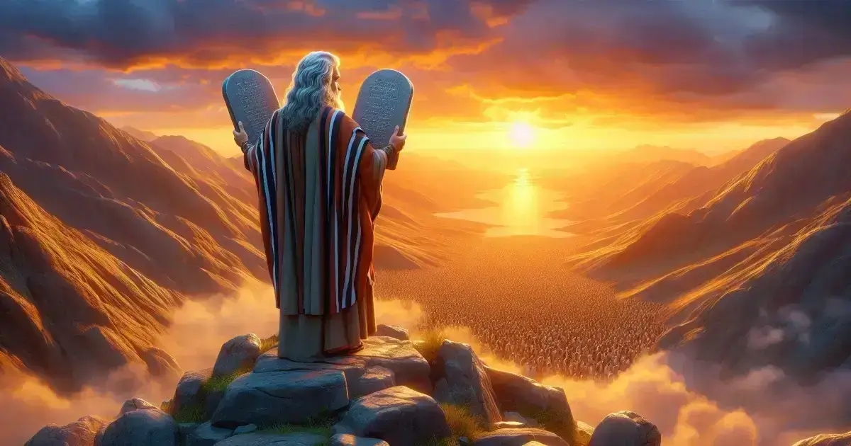 Moses at Mt Sinai image generated by DALL-E AI