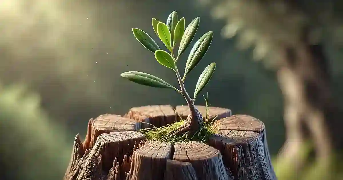 From the stump of Jesse and a branch of King David image by DALL-E AI
